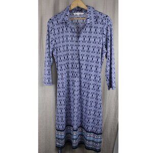 Lightweight Packable Shirt Dress Sz L Max Studio